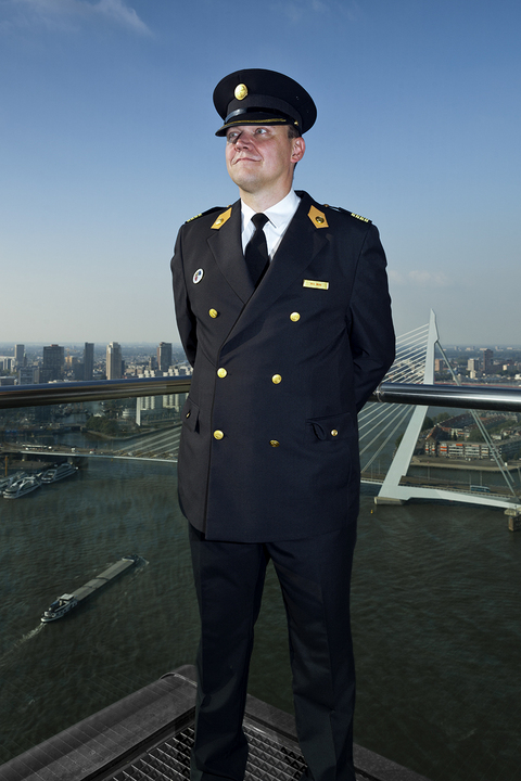 Maartin Worp in uniform, Rotterdam, Netherlands